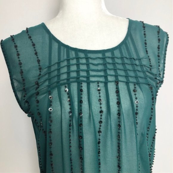 Green Art Deco Top - Picture 4 of 5